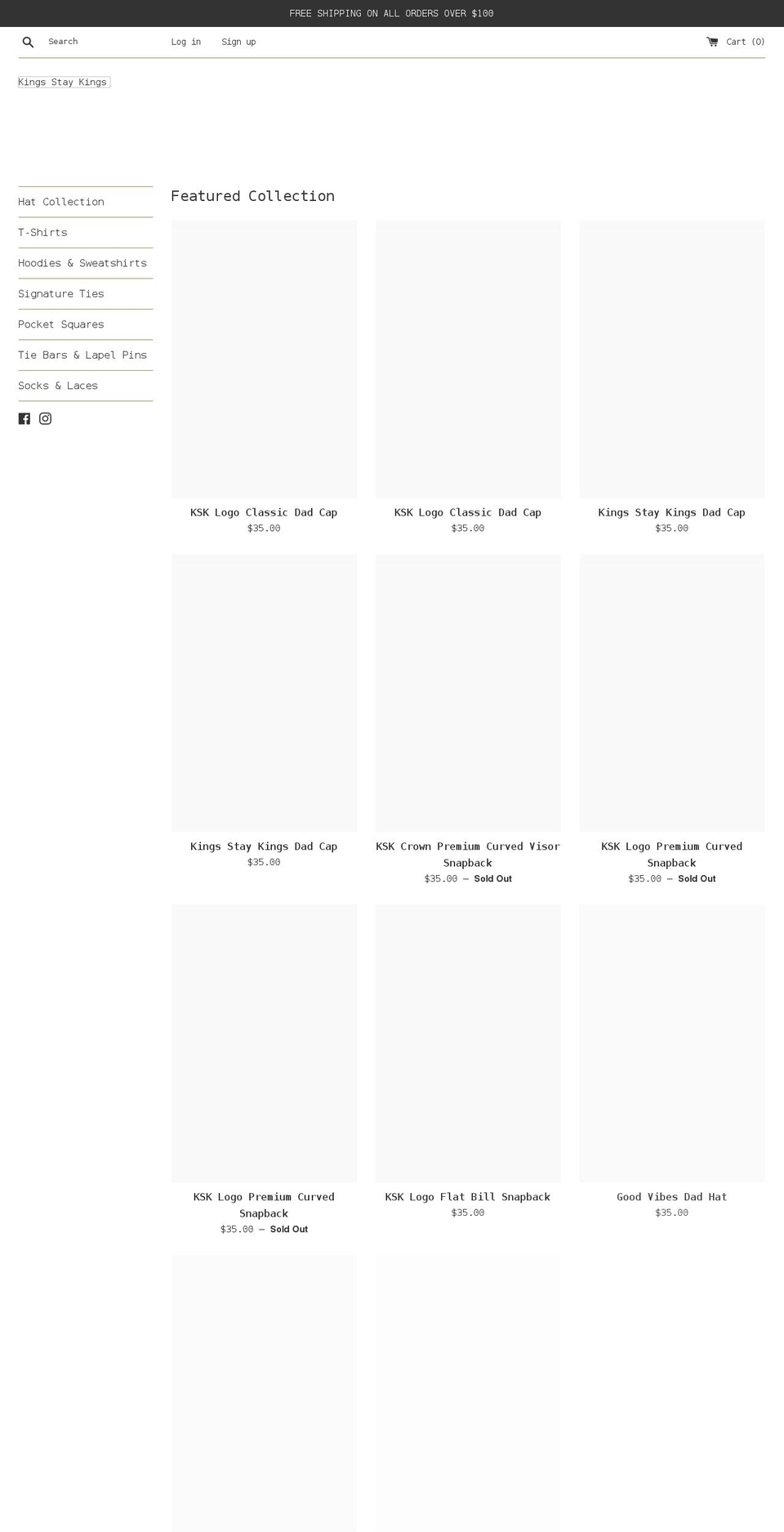 kingsstaykings.ca shopify website screenshot