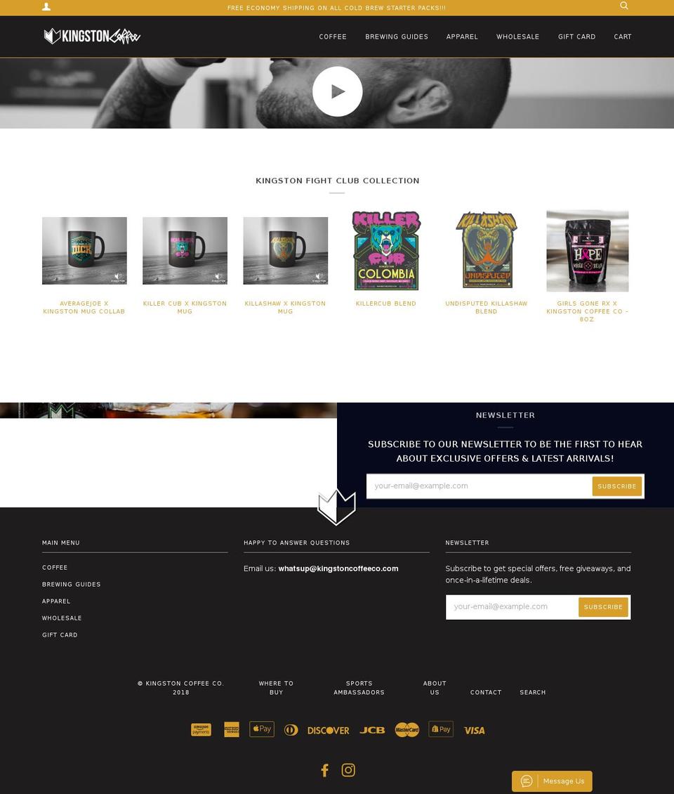 kingstoncoffeeco.com shopify website screenshot