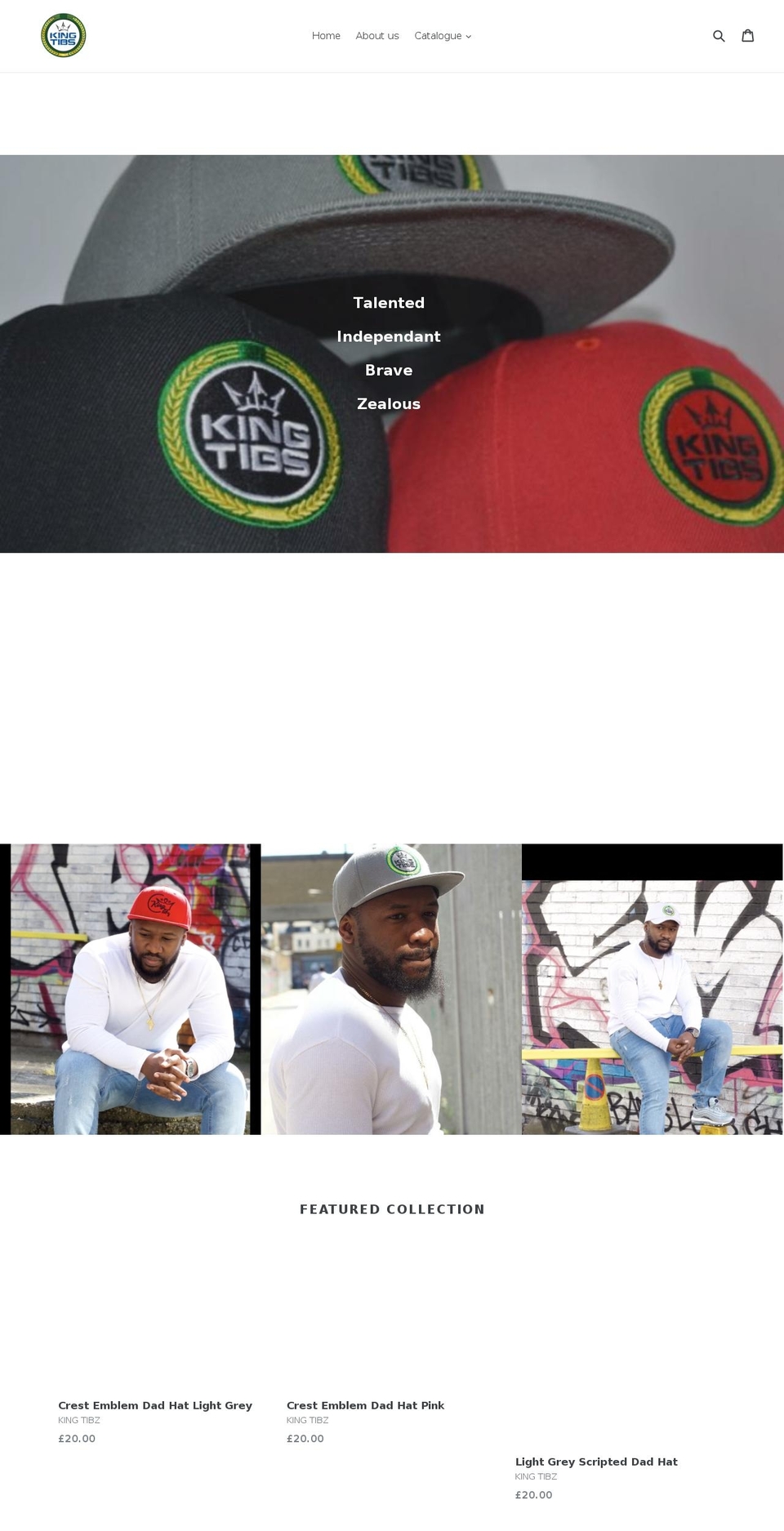 kingtibz.com — Shopify storefront screenshot