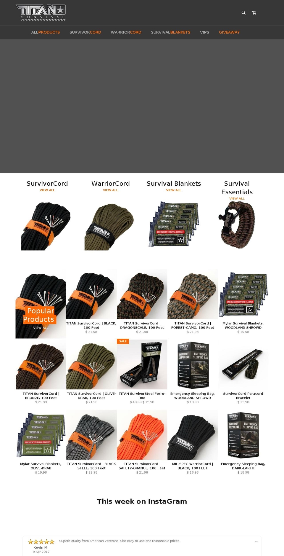 kingtitan.com shopify website screenshot
