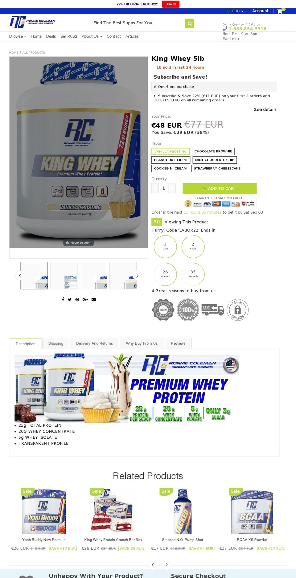 kingwhey.net shopify website screenshot