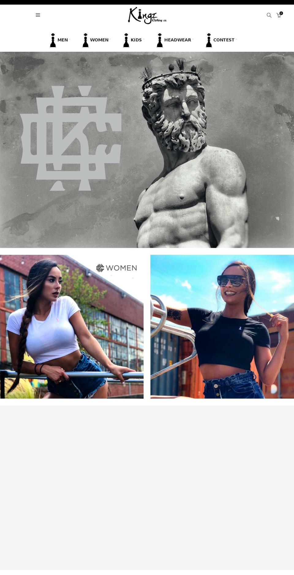 kingzclothingco.com — Shopify storefront screenshot