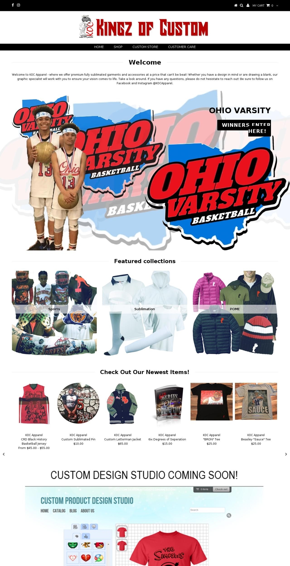 kingzofcustom.com — Shopify storefront screenshot