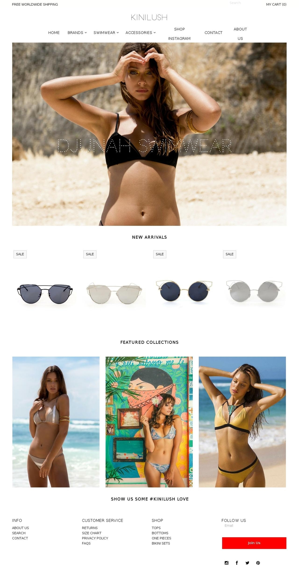 kinilush.com shopify website screenshot