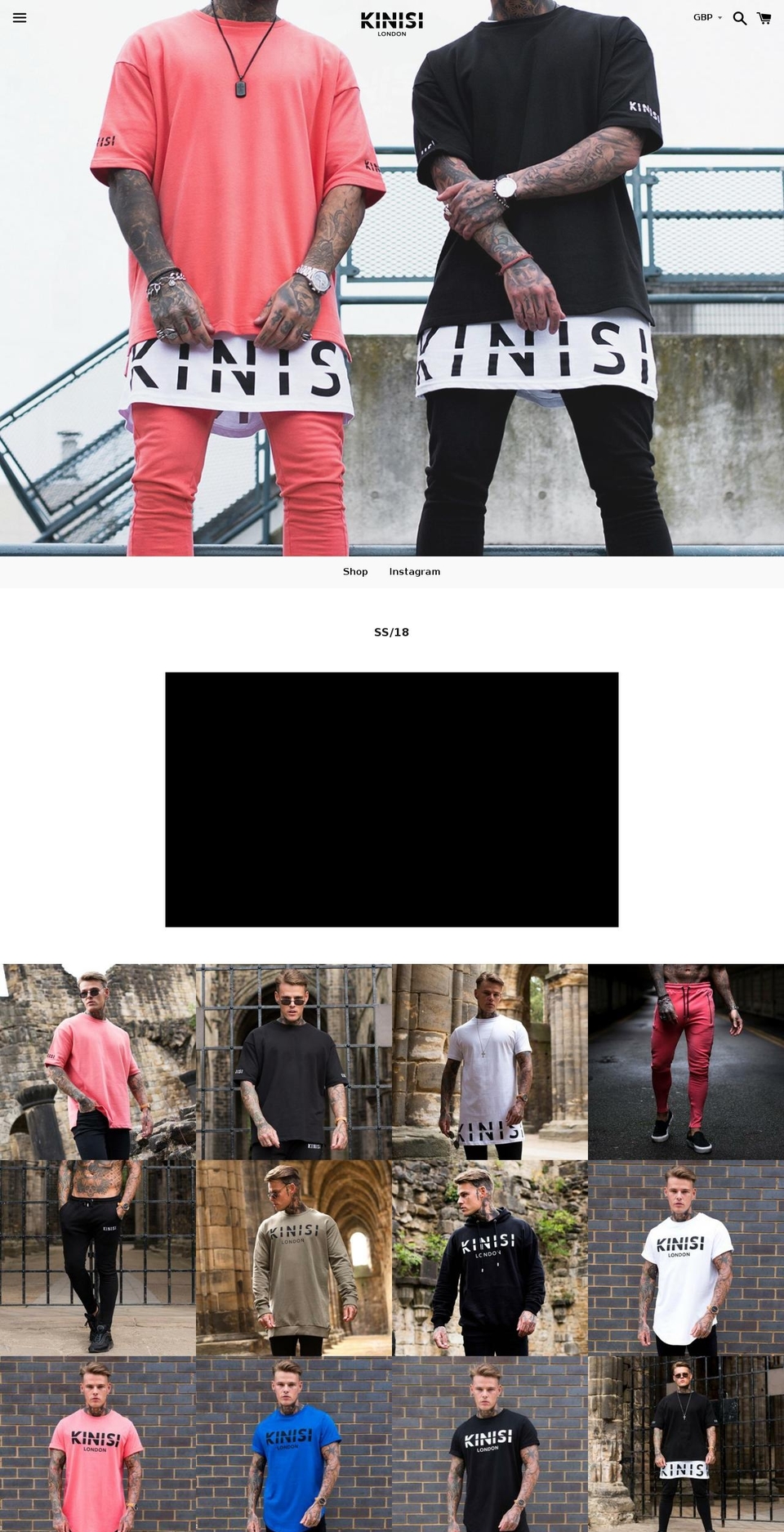 kinisilondon.com — Shopify storefront screenshot