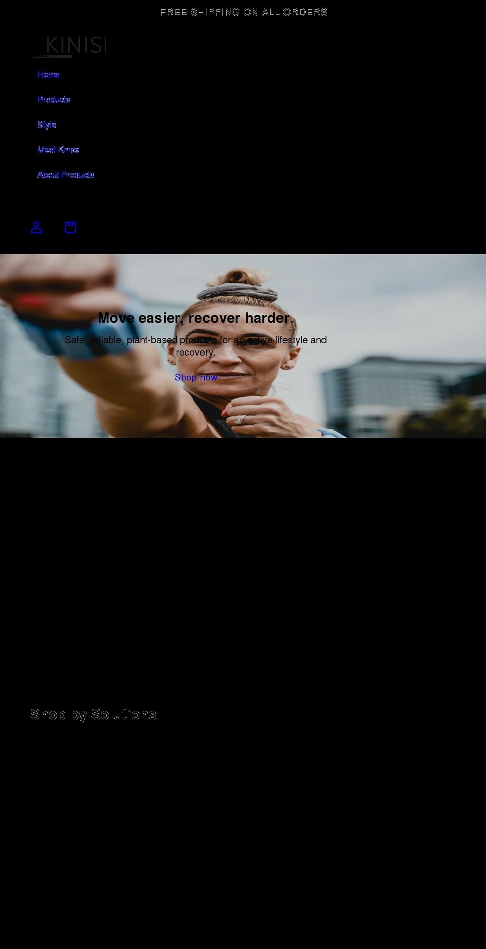 kinisiperformance.com shopify website screenshot