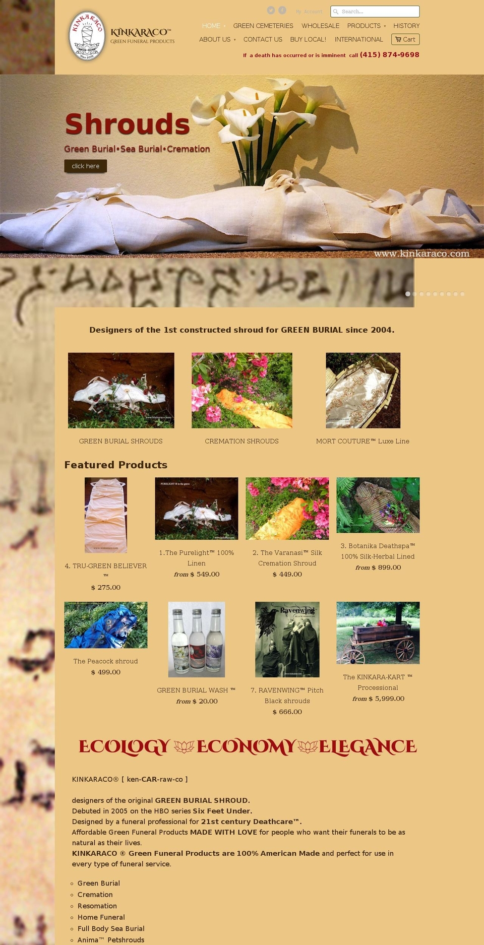 kinkaraco.com shopify website screenshot