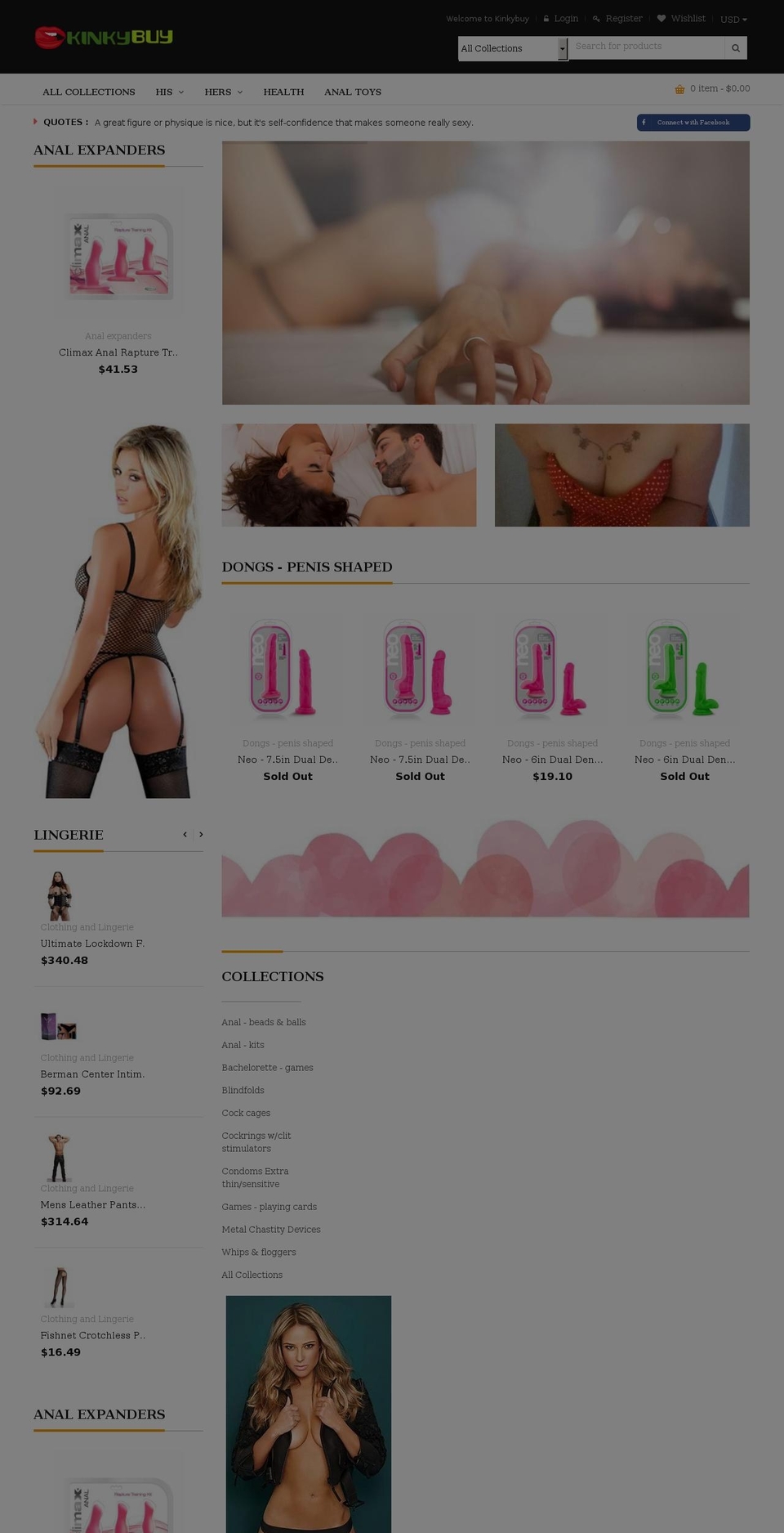 112 Shopify theme site example kinkybuy.com