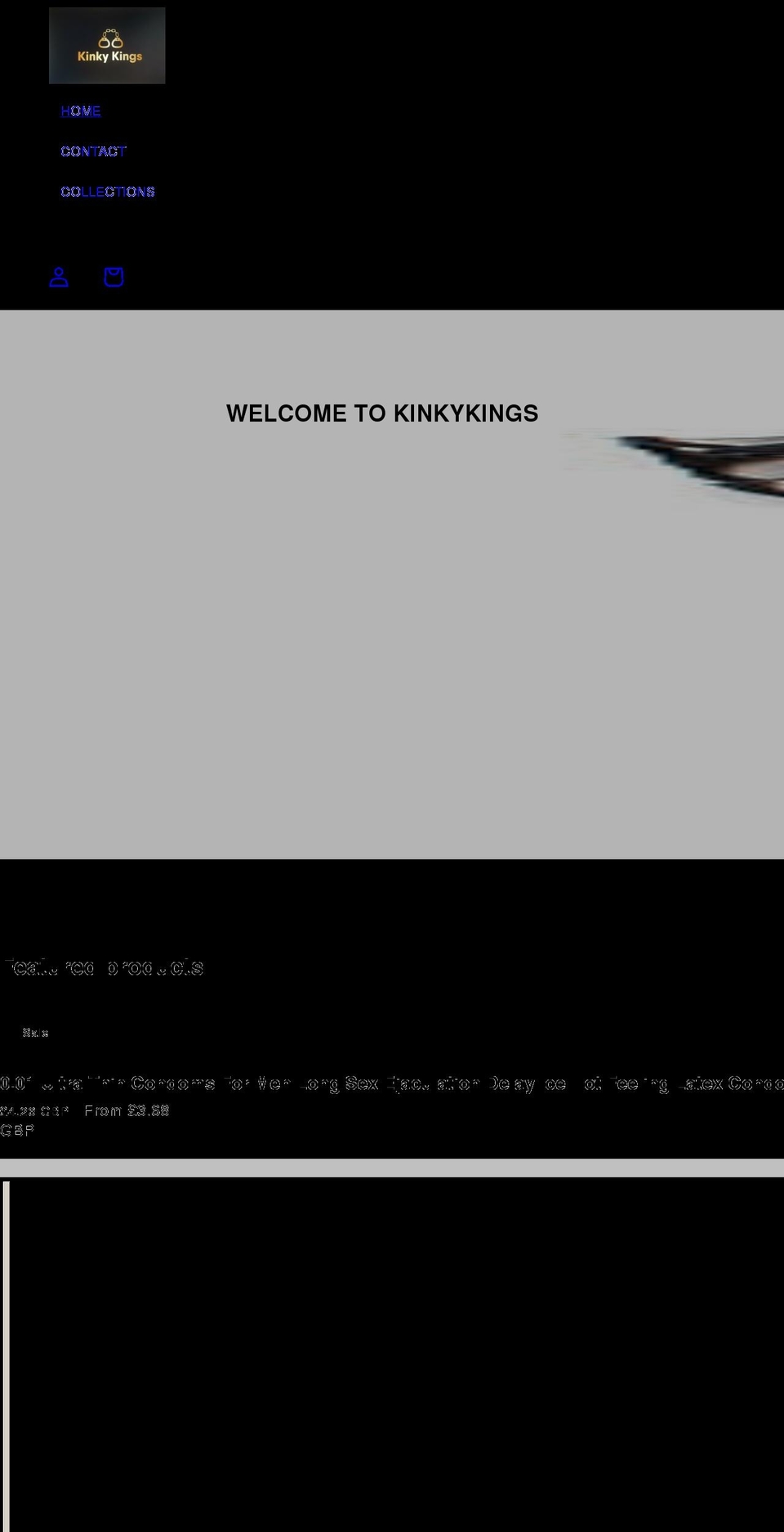 kinkykings.com shopify website screenshot