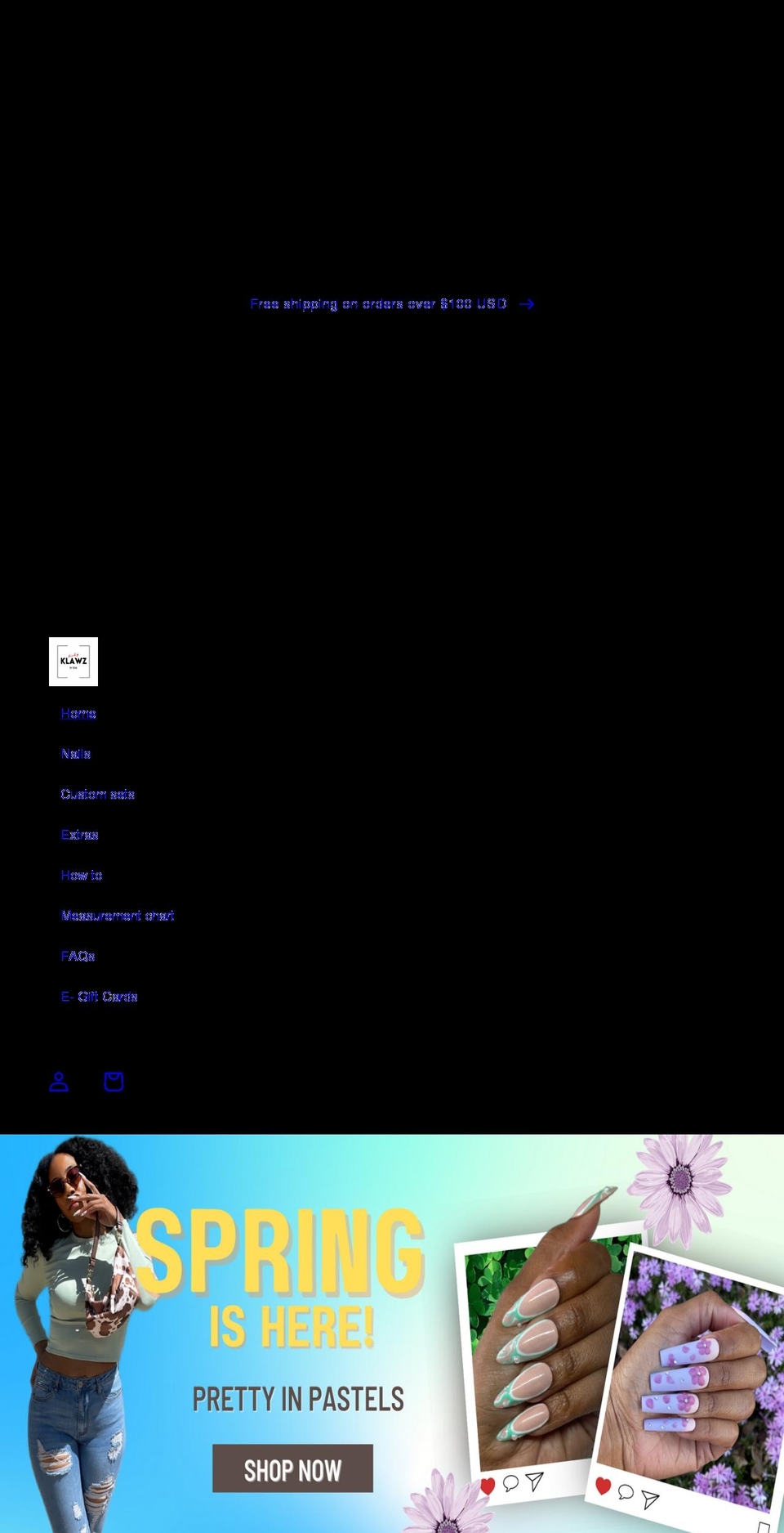 kinkyklawz.com shopify website screenshot