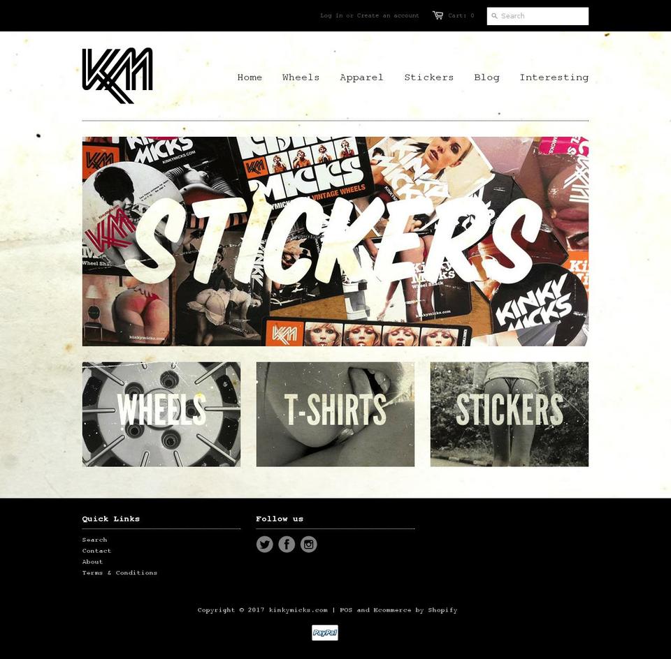 KM- Shopify theme site example kinkymicks.com