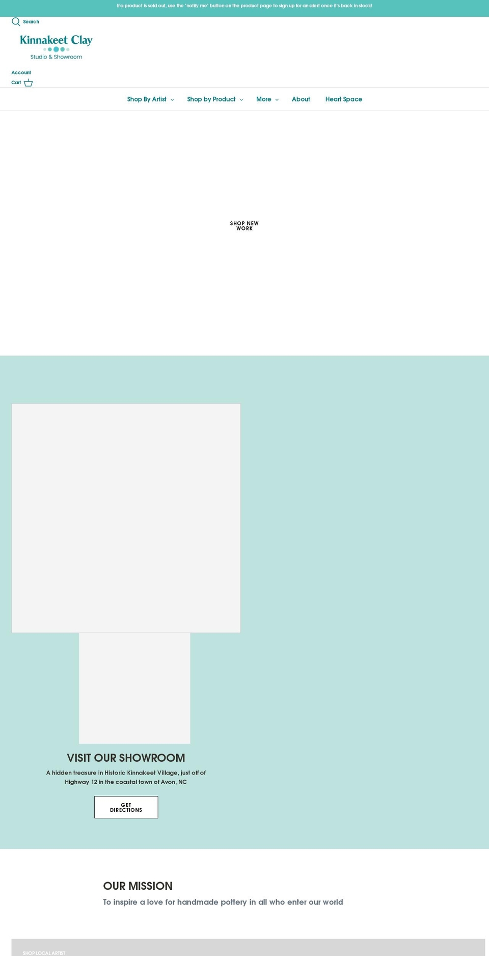 kinnakeetclay.com shopify website screenshot