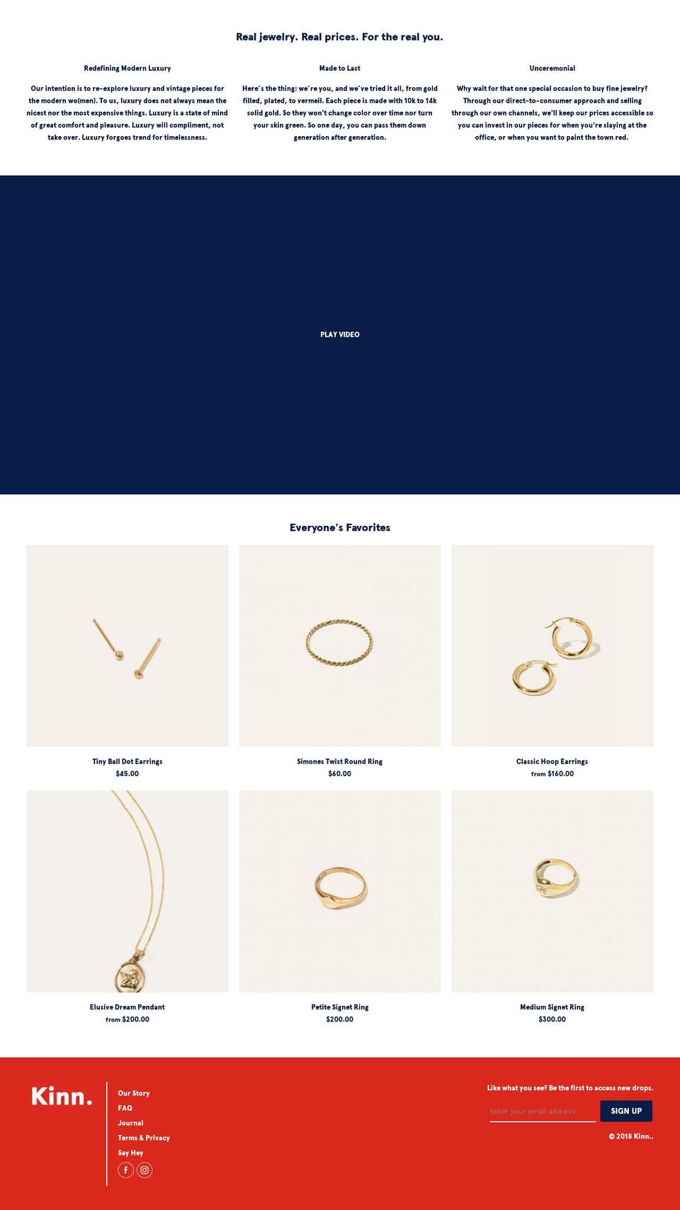 kinnstudio.com shopify website screenshot