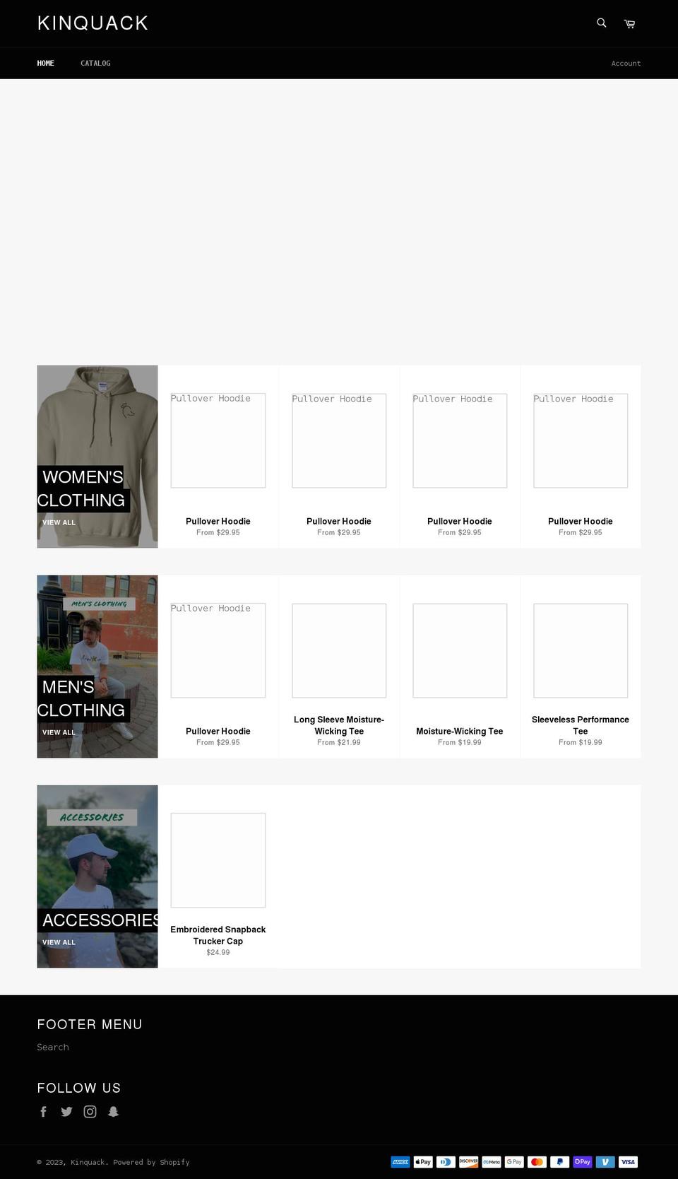 kinquack.com shopify website screenshot