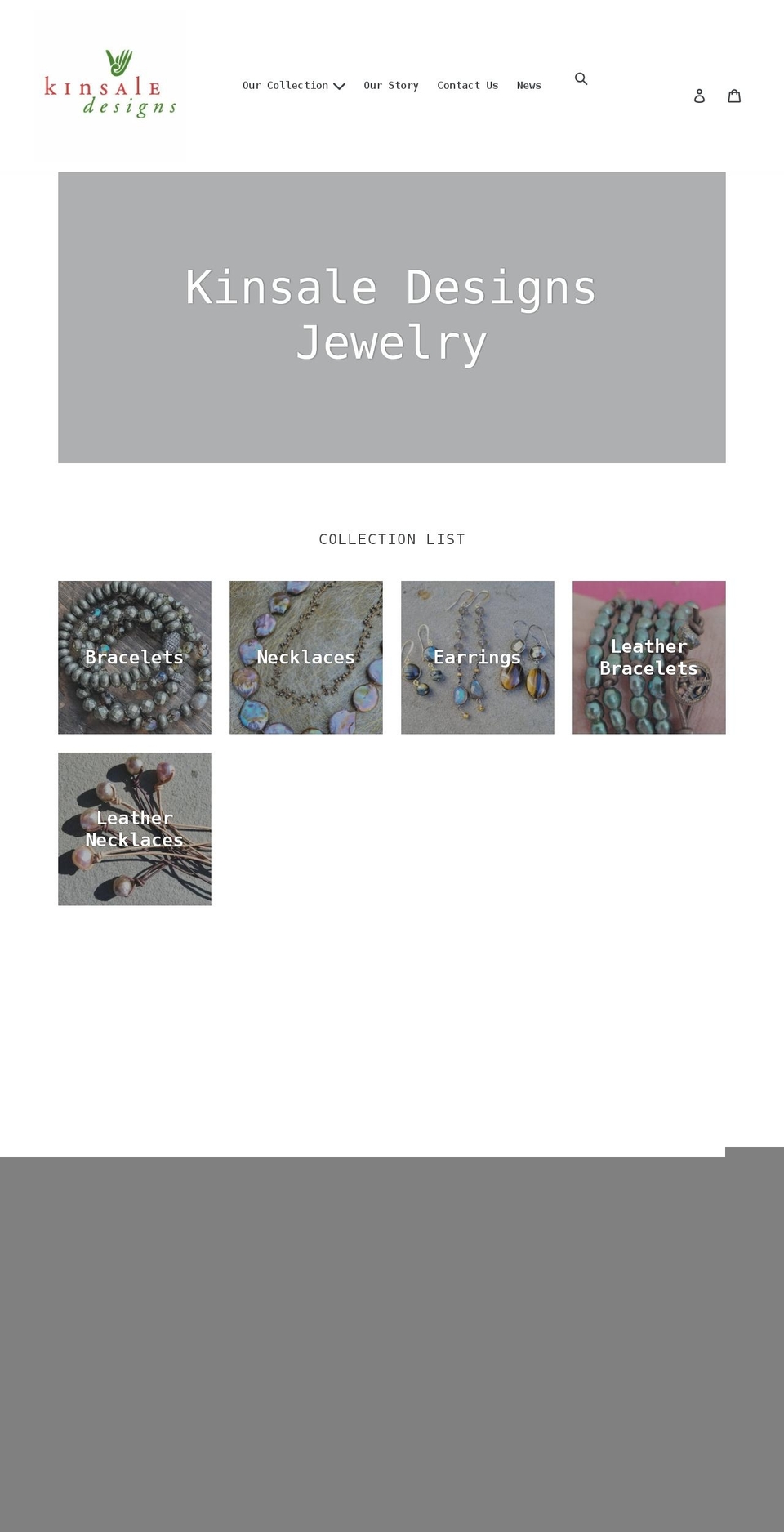 kinsaledesigns.com shopify website screenshot