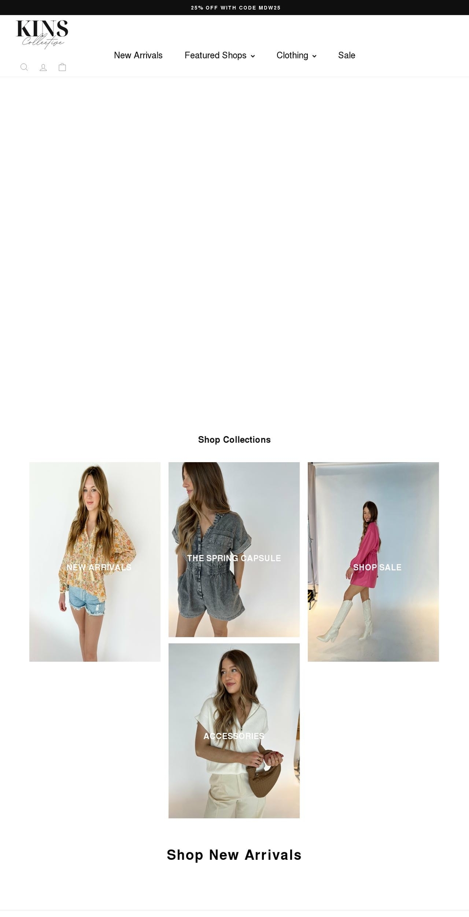 kinscollective.com shopify website screenshot