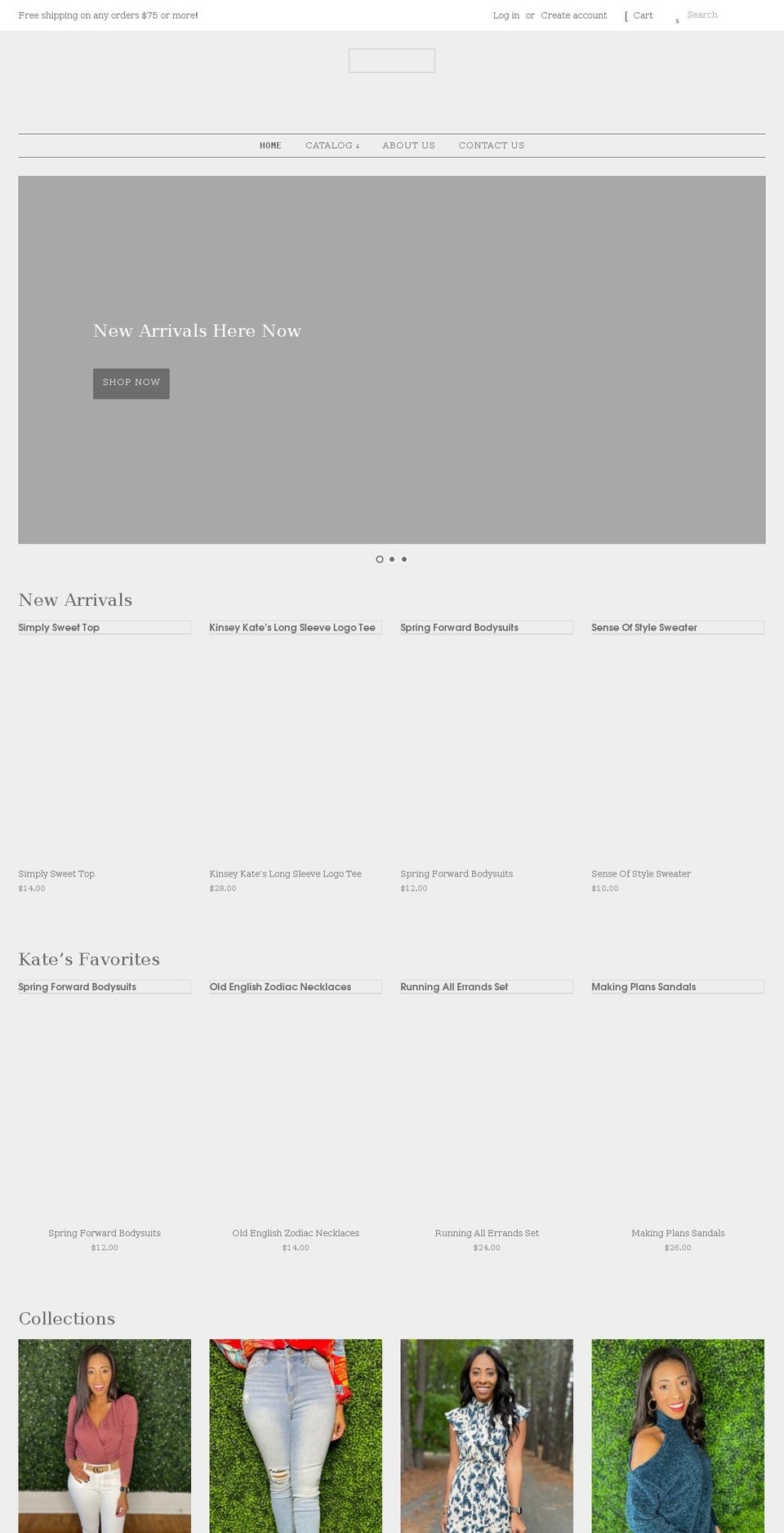 kinseykates.com shopify website screenshot