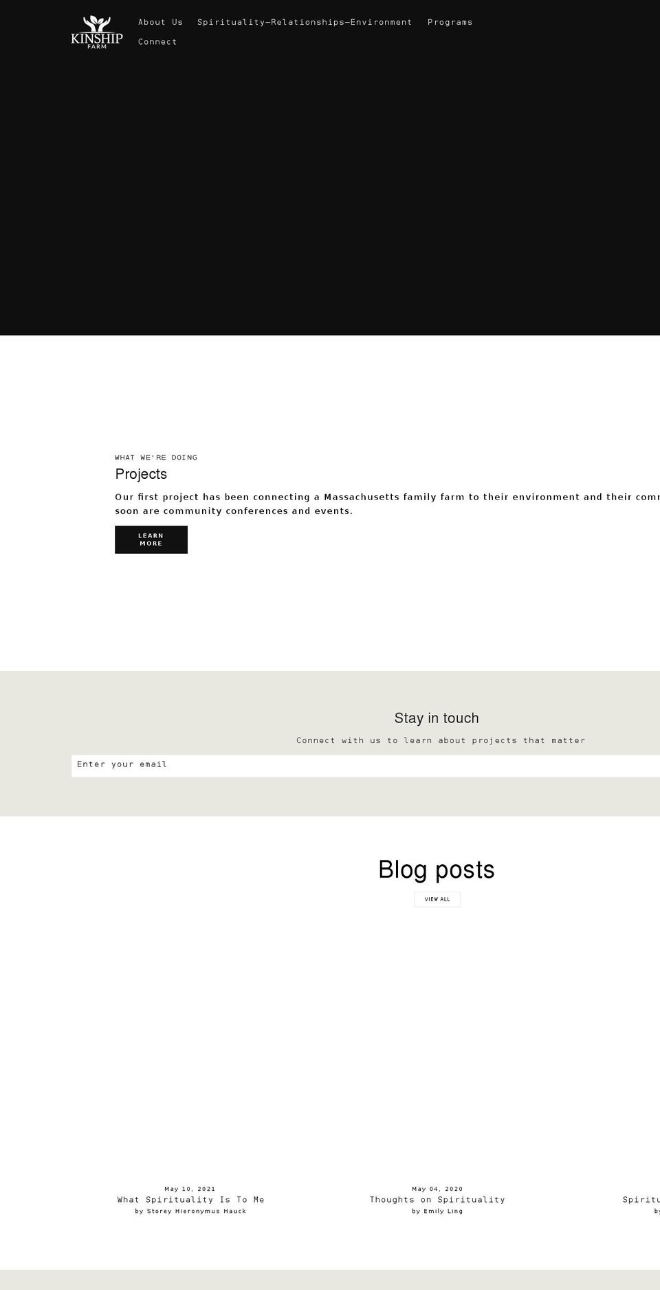 kinshipfarm.org shopify website screenshot