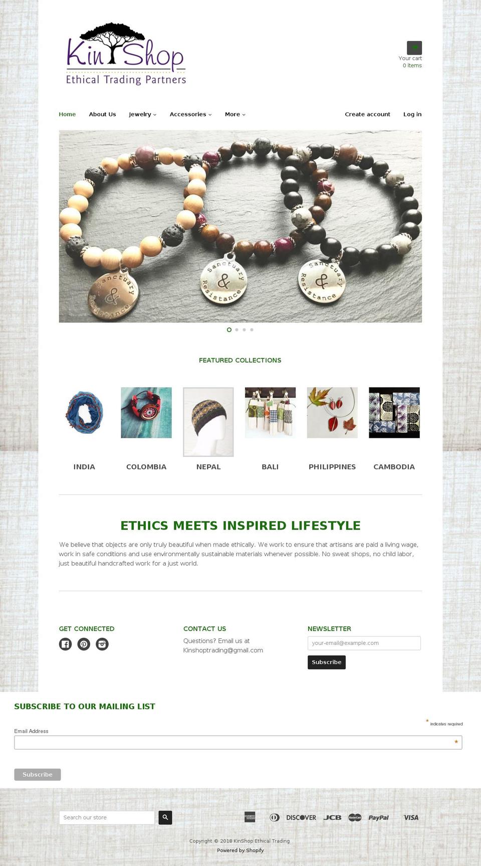 kinshoptrading.com — Shopify storefront screenshot