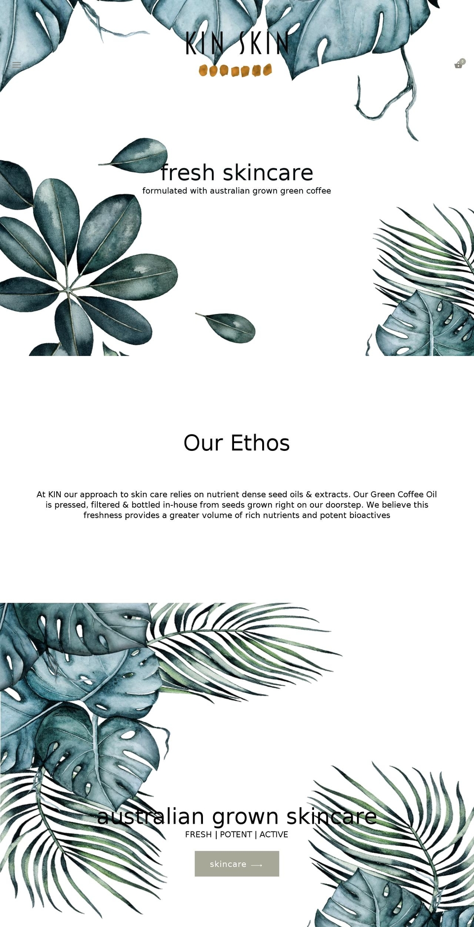 kinskin.com.au shopify website screenshot
