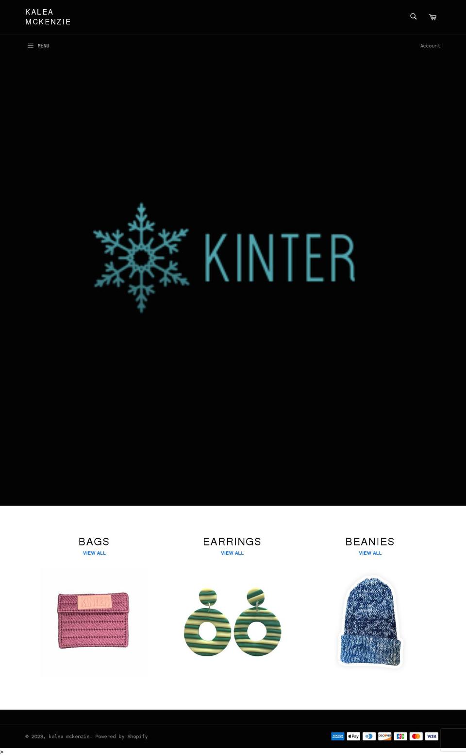 kinterbykalea.com shopify website screenshot