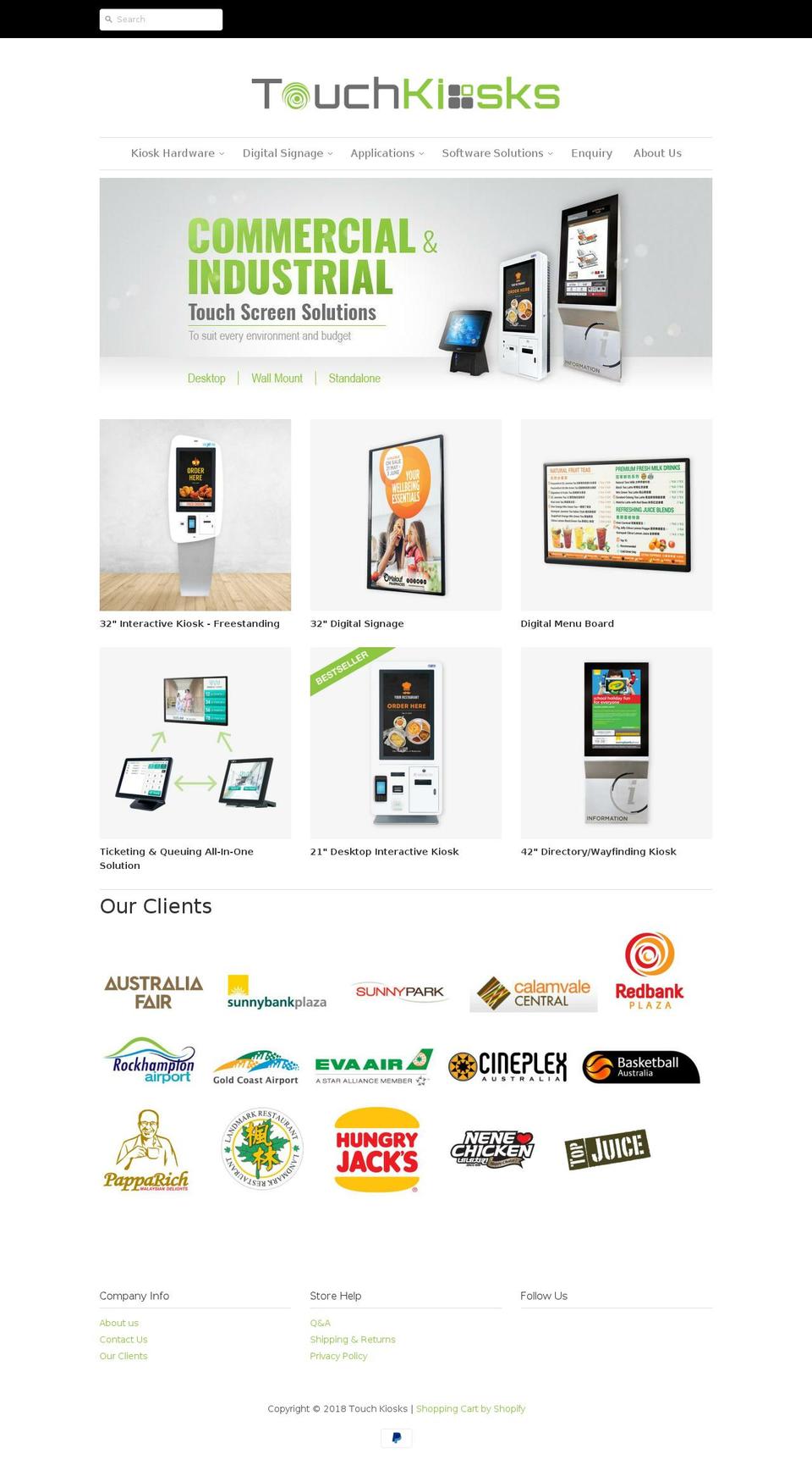 kiosksolutions.com.au shopify website screenshot