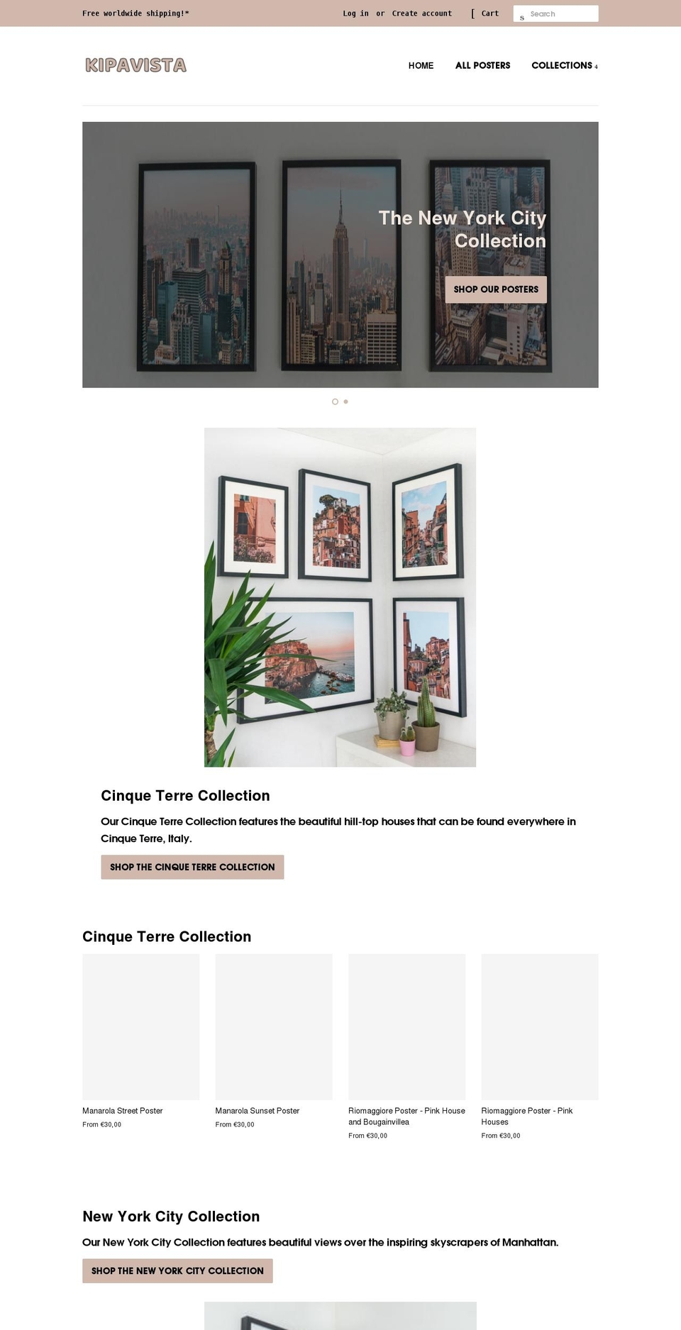 kipavista.com shopify website screenshot