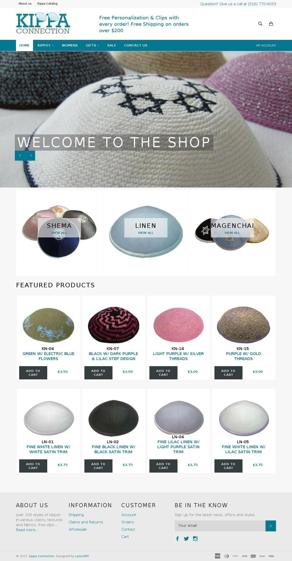 kippaconnection.com shopify website screenshot
