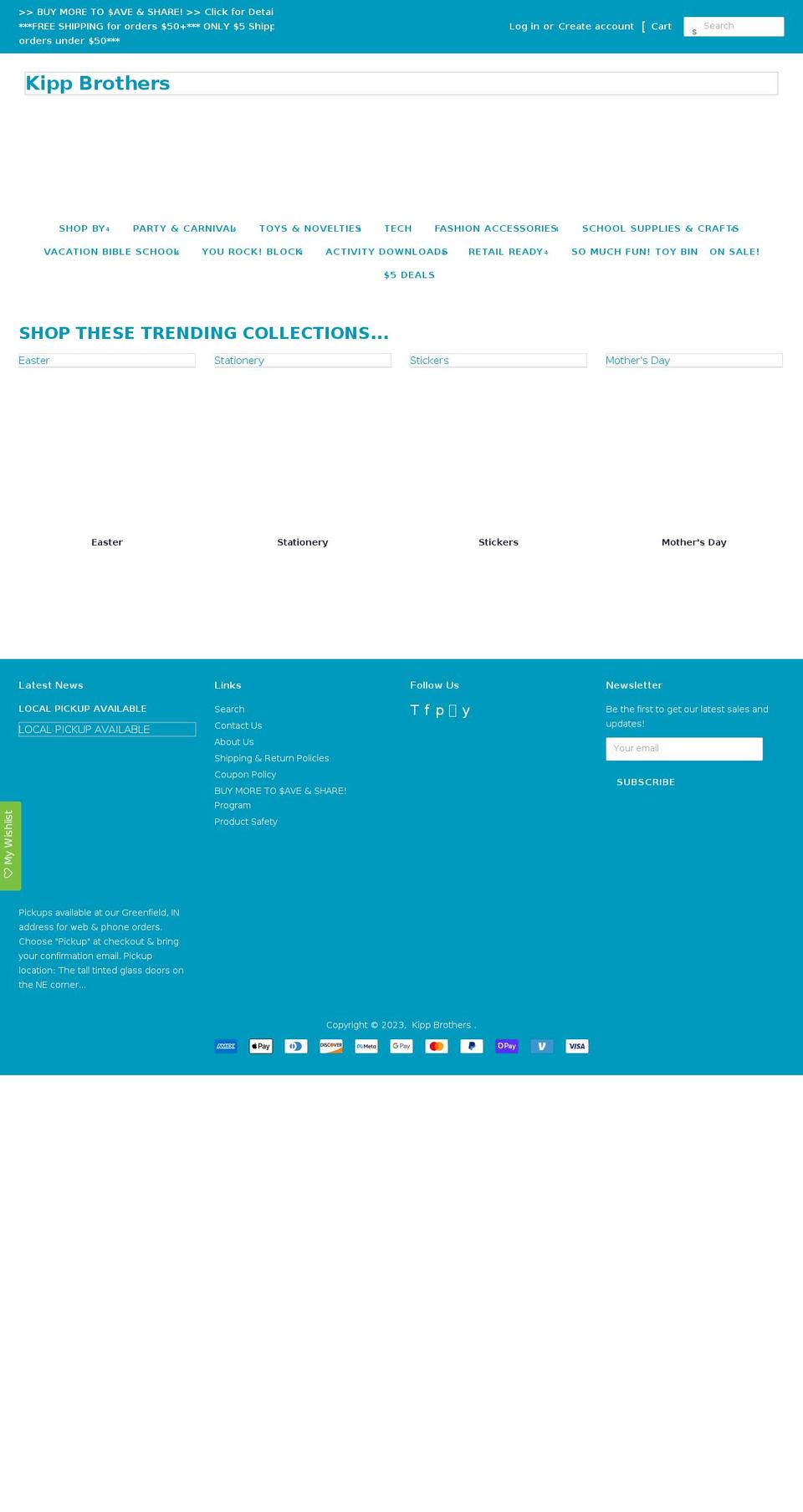 kippbrothers.com shopify website screenshot