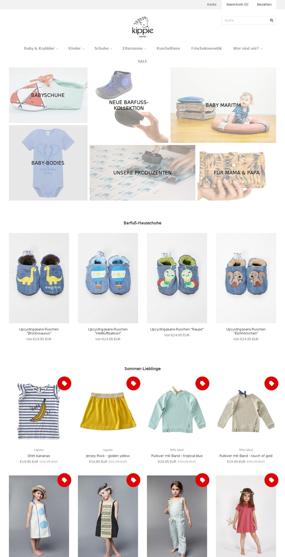 kippie-berlin.com — Shopify storefront screenshot