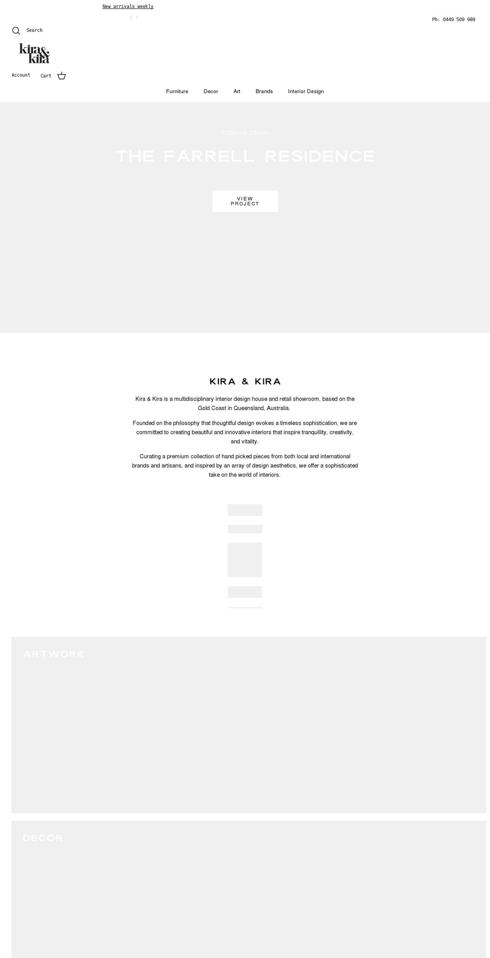 kiraandkira.com.au shopify website screenshot