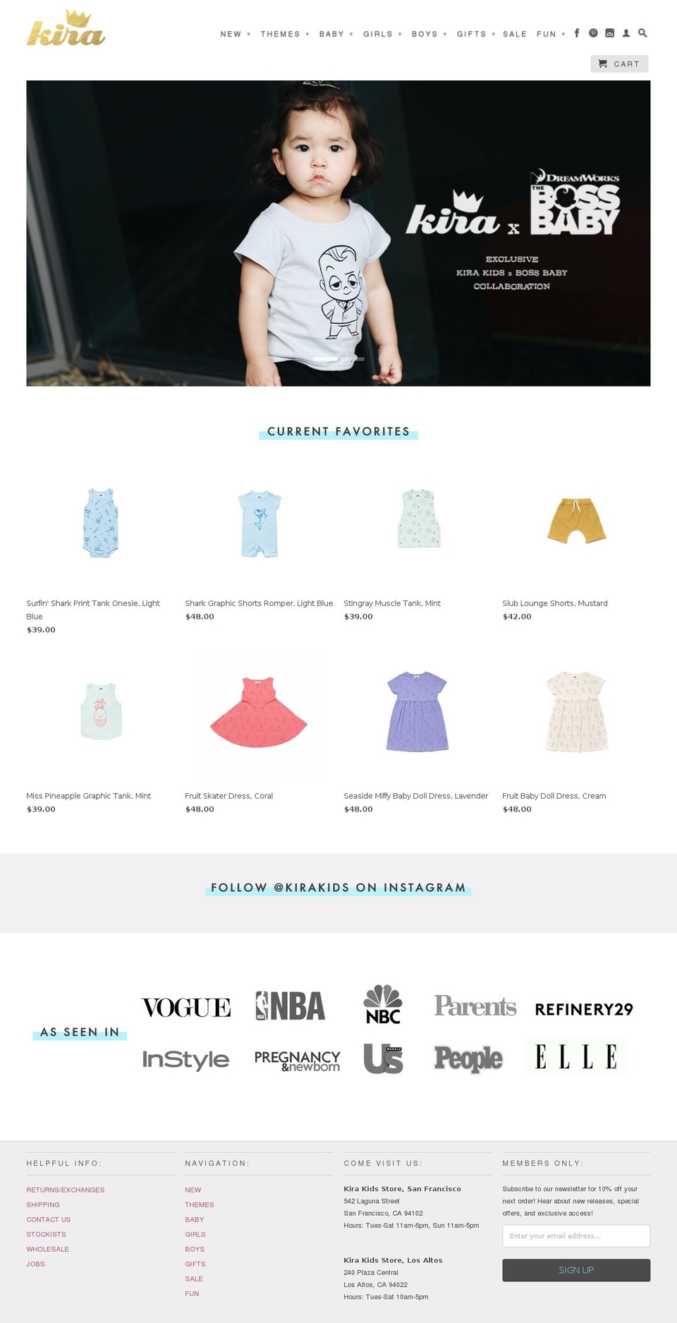 kirakids.com shopify website screenshot