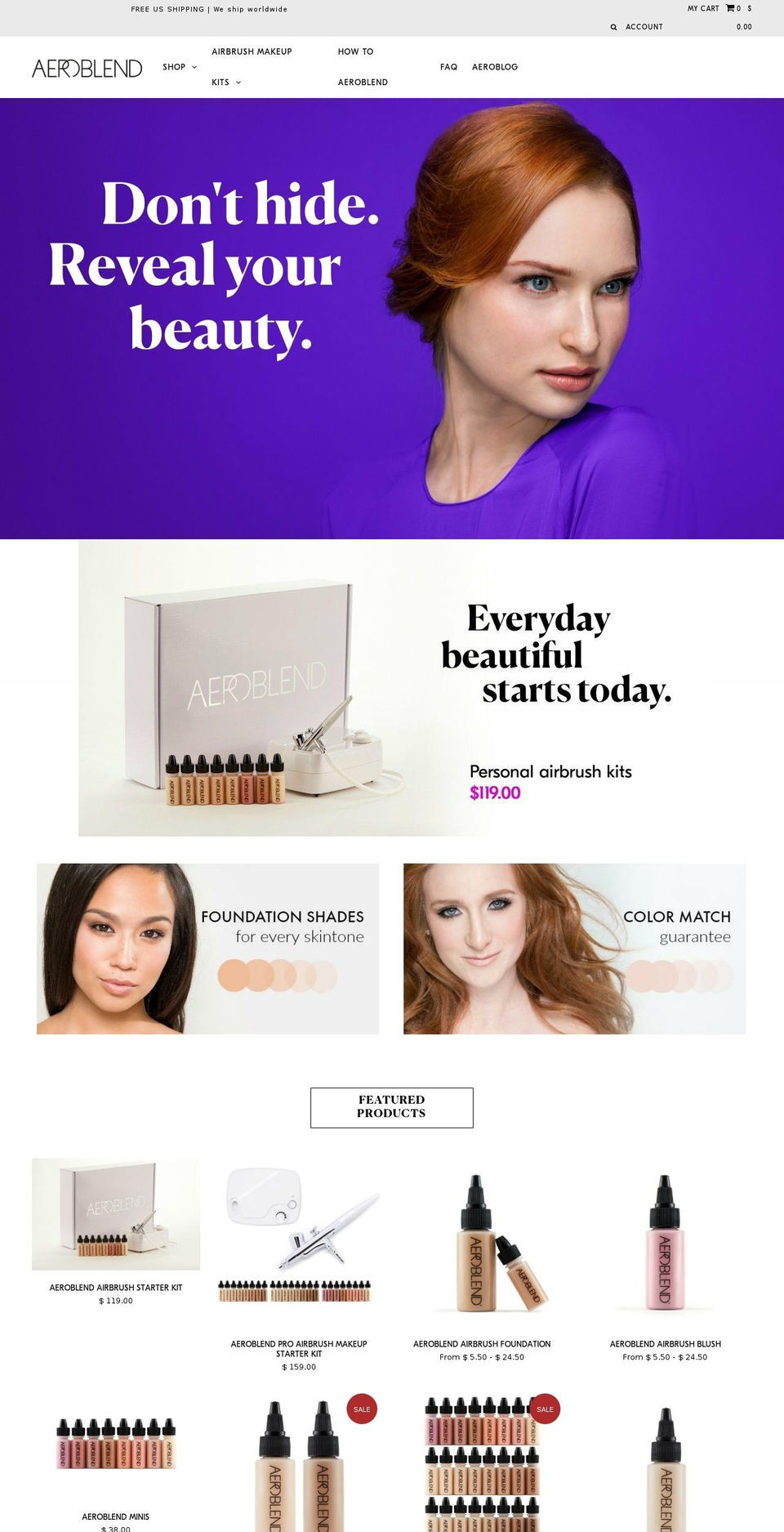 kiraleecosmetics.com — Shopify storefront screenshot