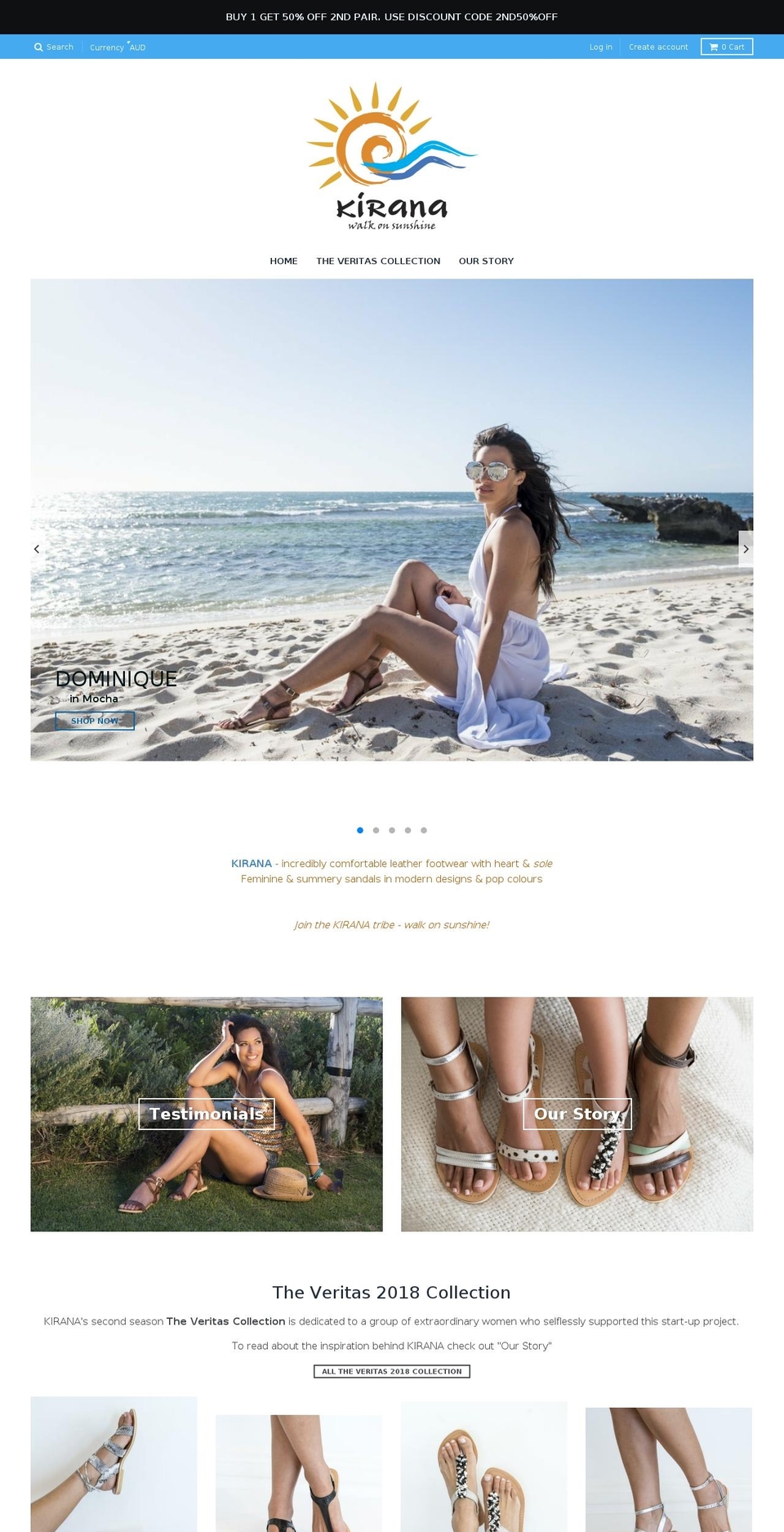 kiranaboutique.com shopify website screenshot
