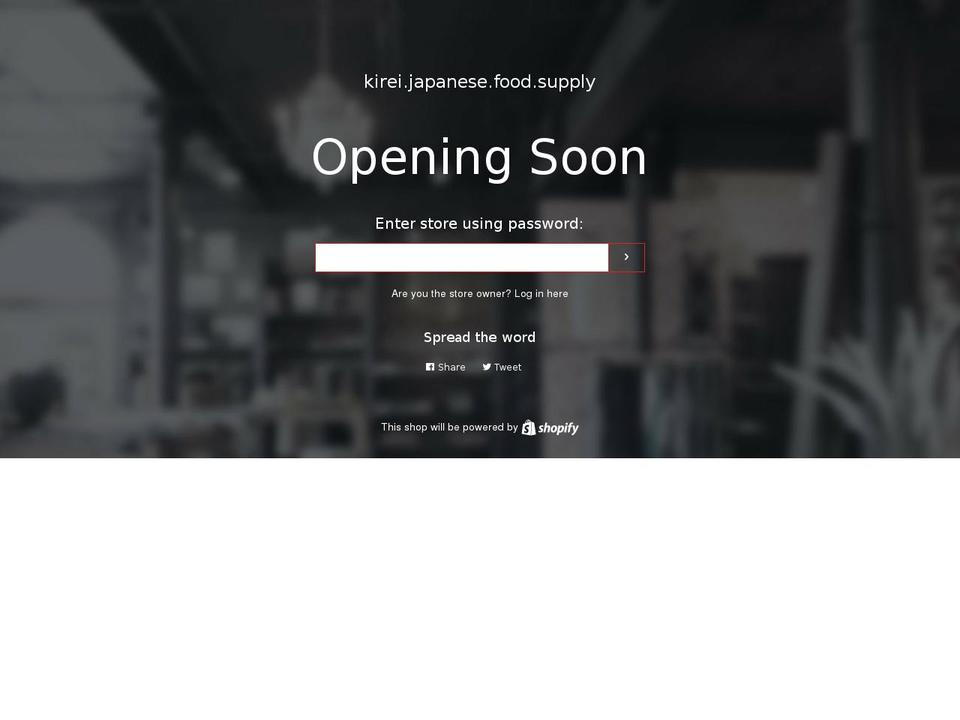 kirei-orders.com — Shopify storefront screenshot