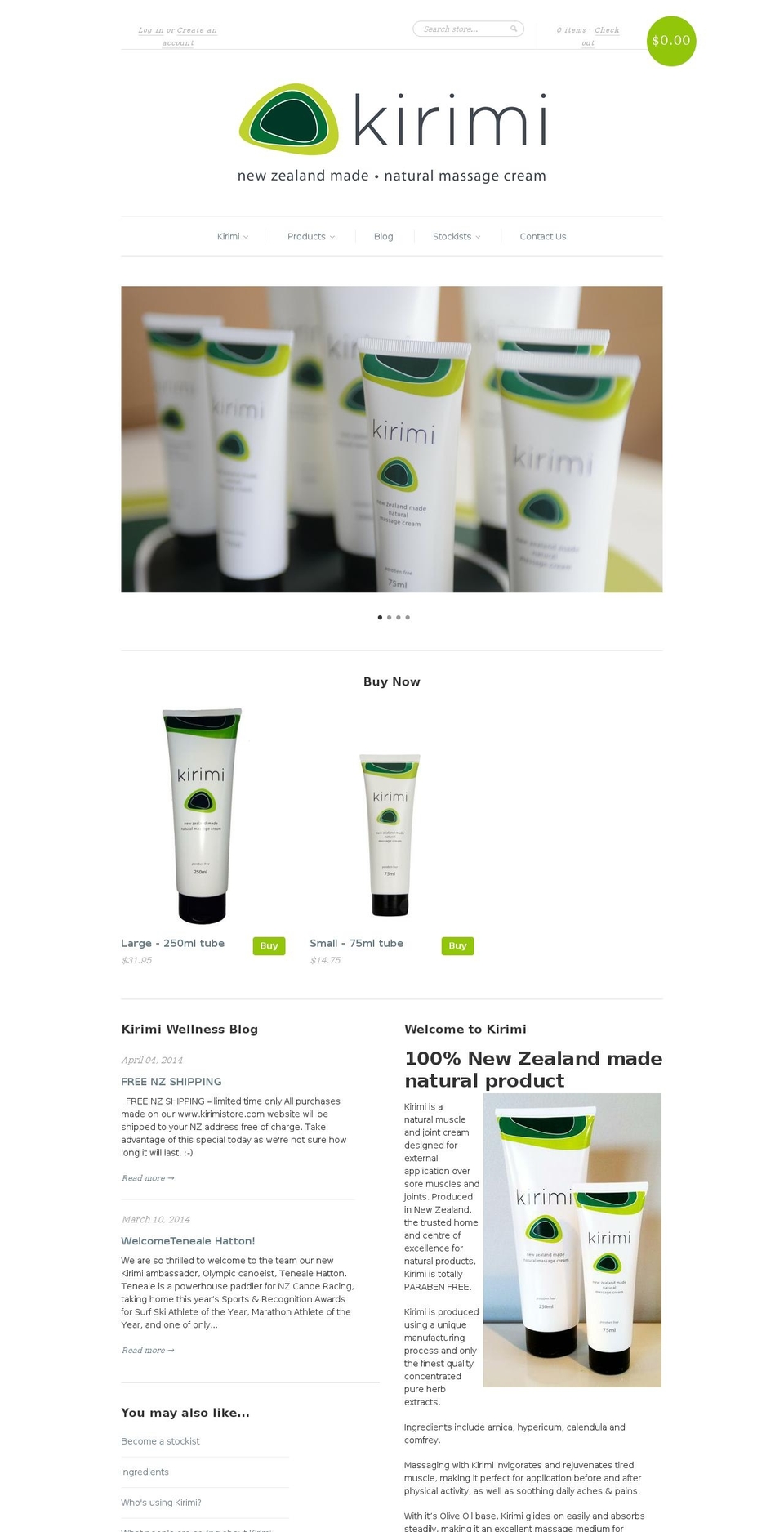 kirimistore.com shopify website screenshot