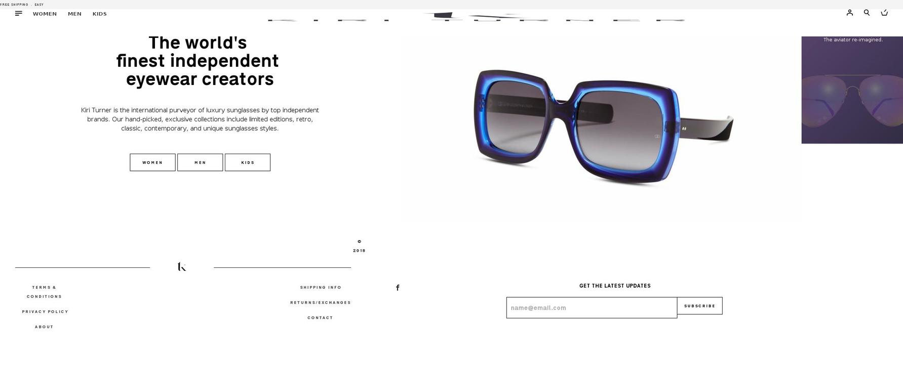 kiriturner.com — Shopify storefront screenshot