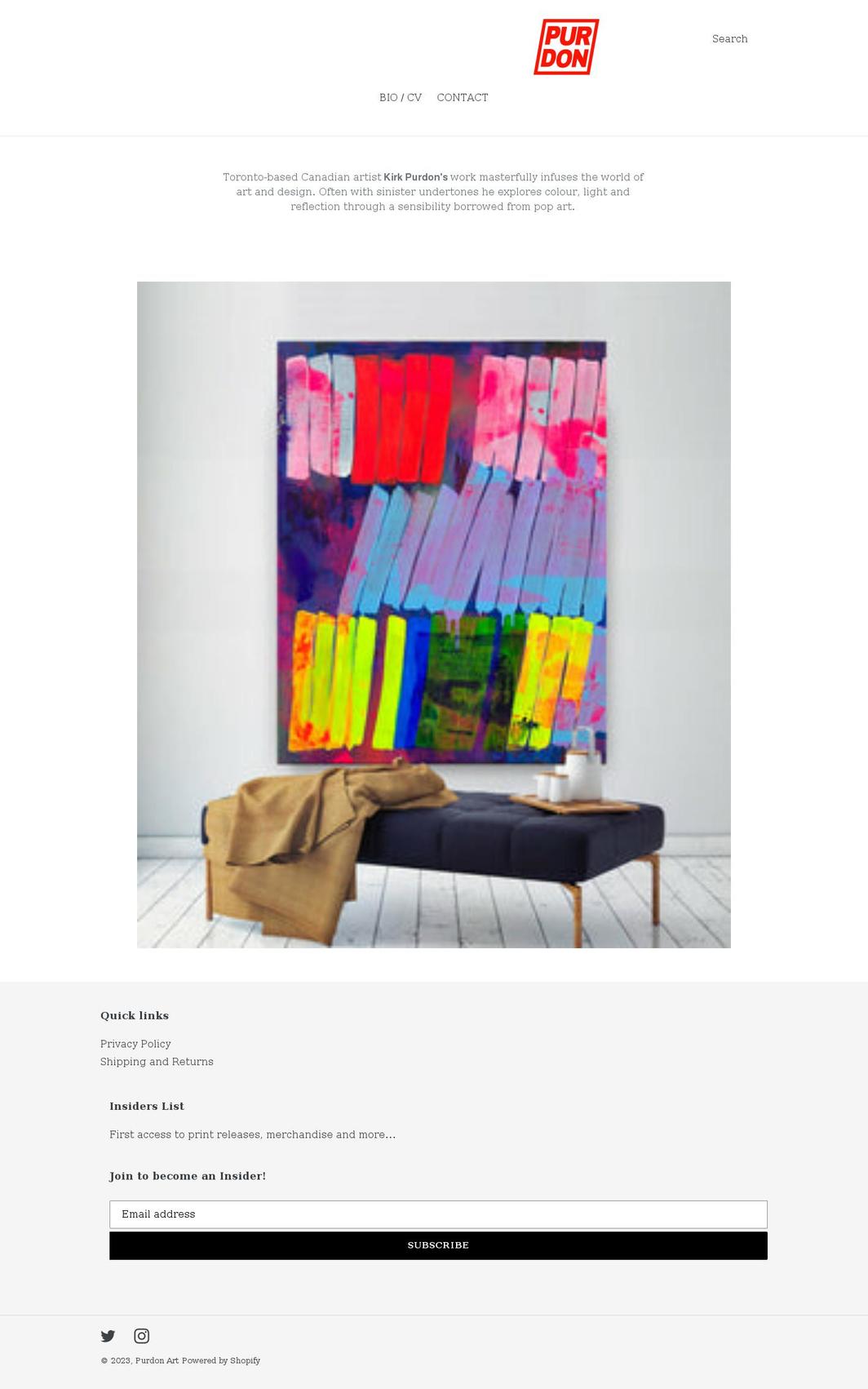 kirkpurdon.com shopify website screenshot