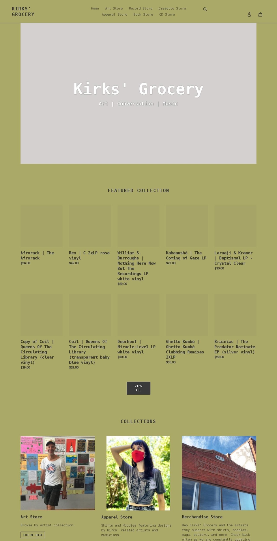 kirks-grocery.myshopify.com shopify website screenshot