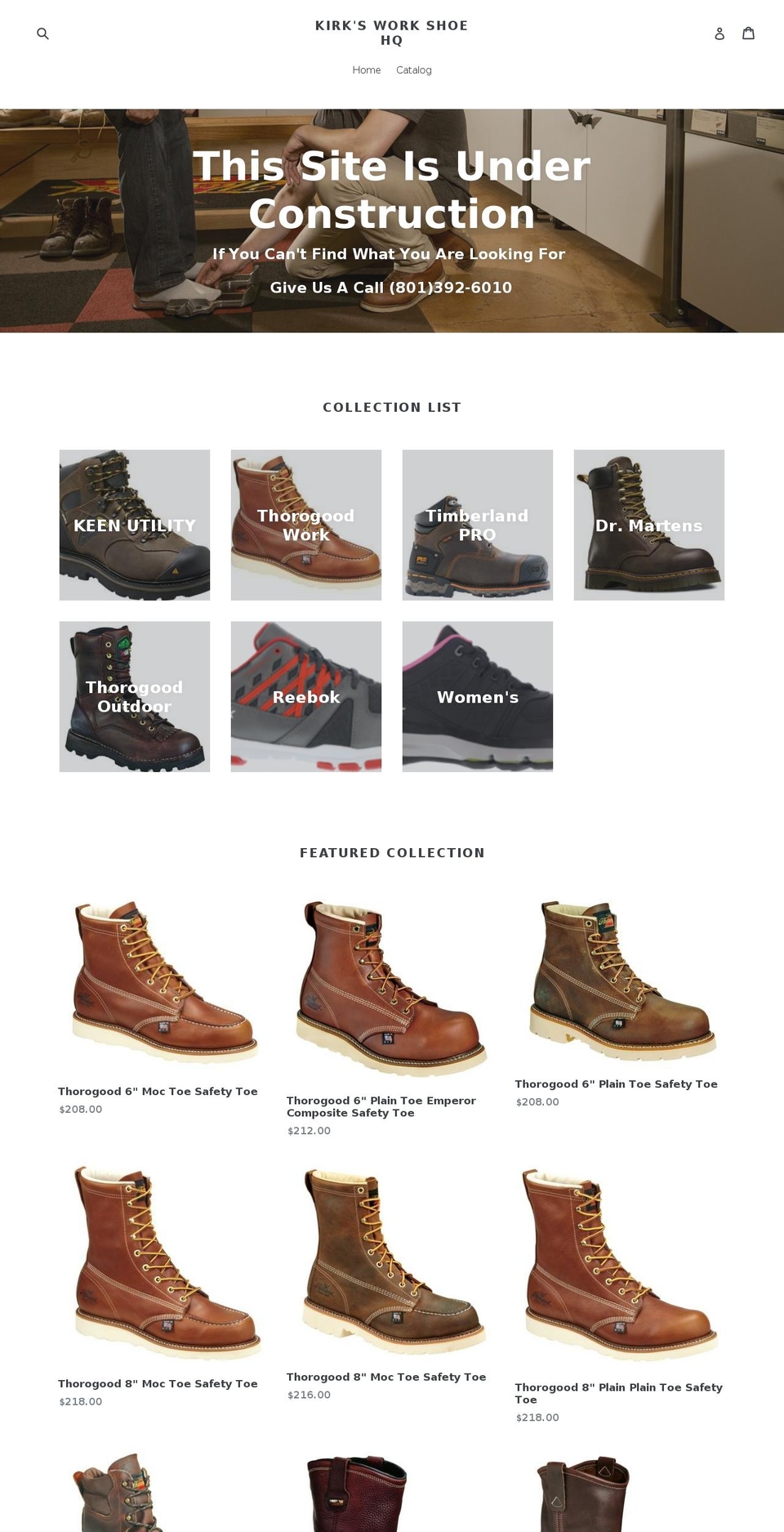 kirksworkshoehq.com shopify website screenshot
