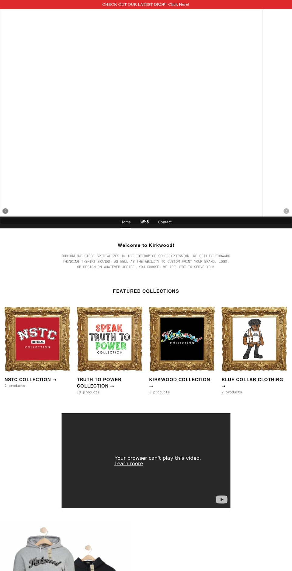 kirkwoodprintingcompany.com shopify website screenshot