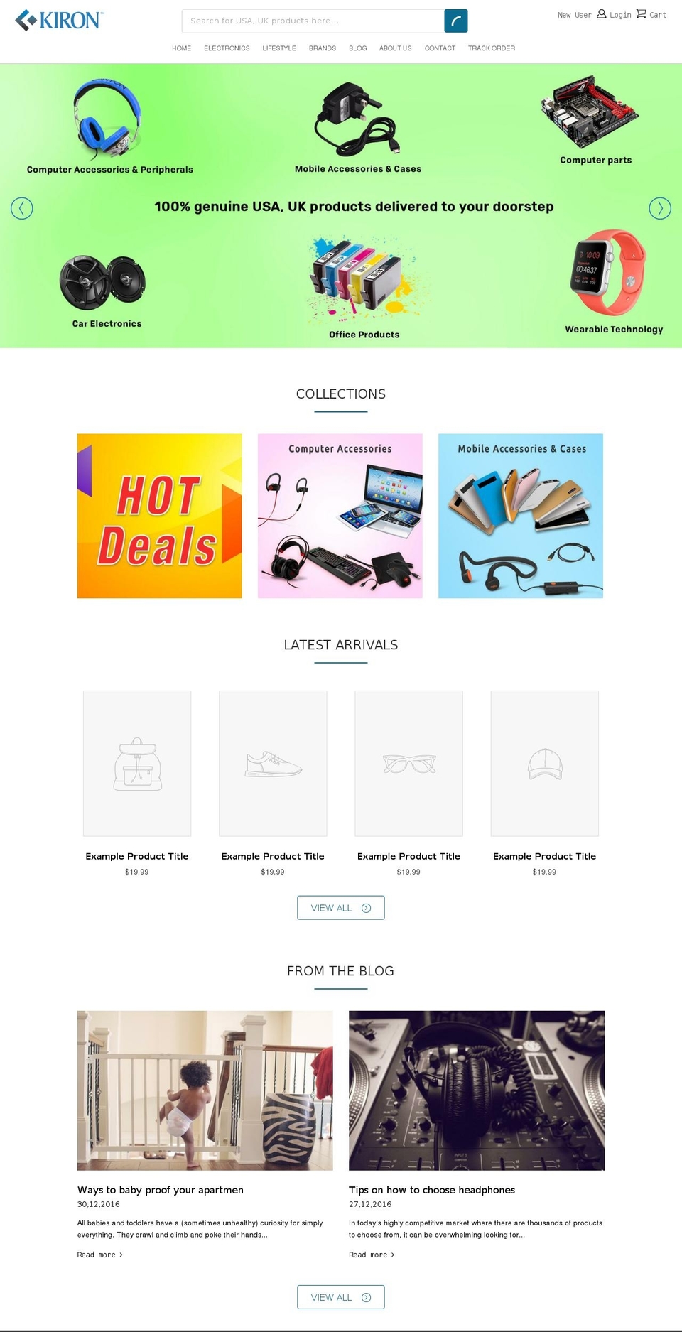 kiron.co.in shopify website screenshot