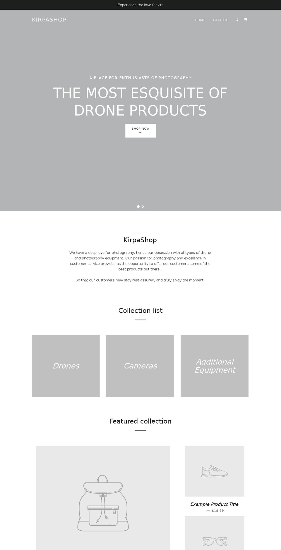 kirpacorp.com — Shopify storefront screenshot