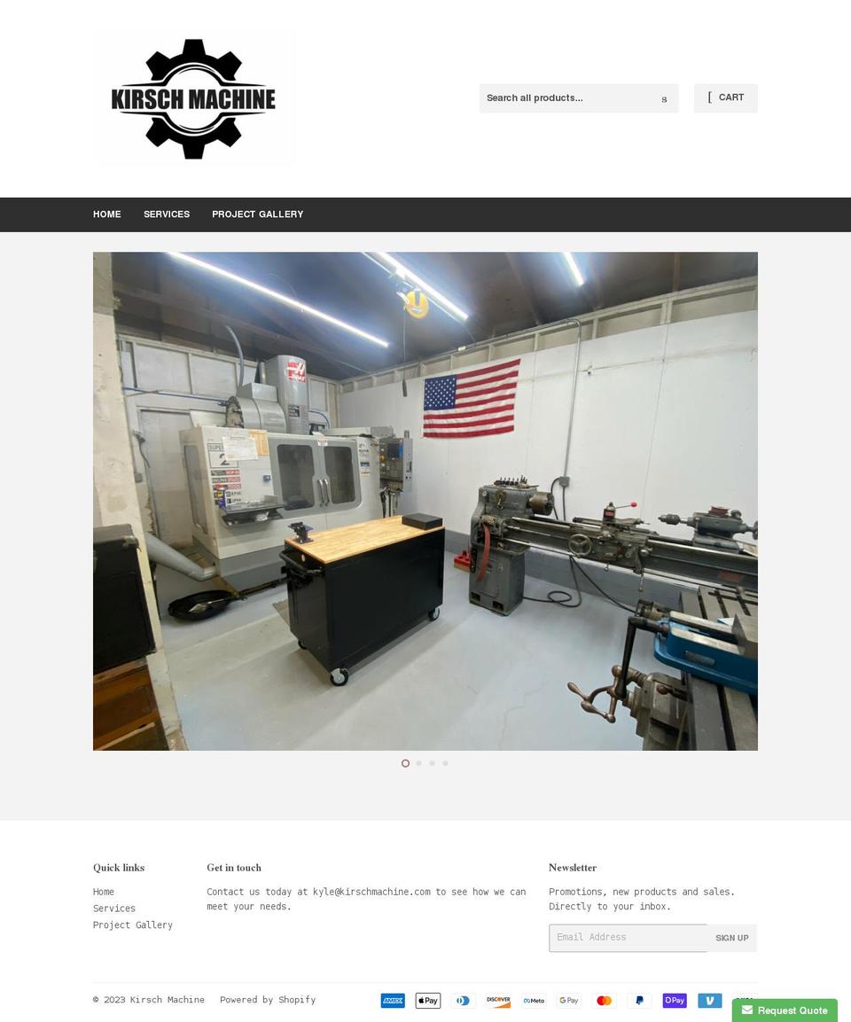 kirschmachine.com shopify website screenshot
