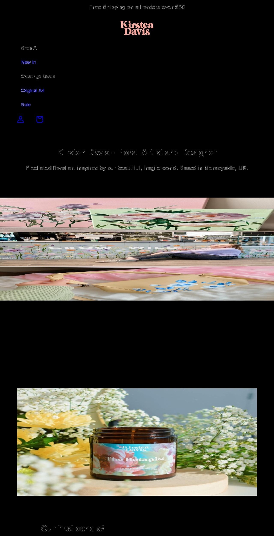 kirstendavis.co.uk shopify website screenshot