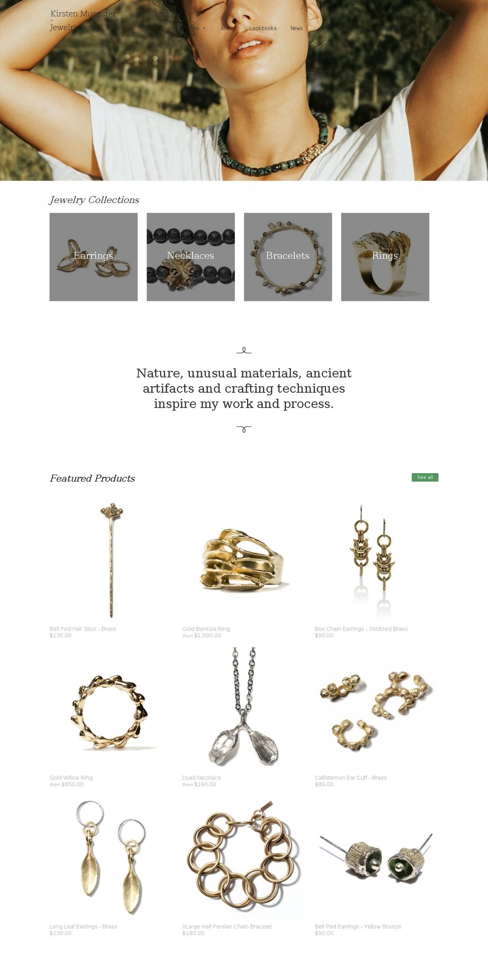 kirstenmuenster.com — Shopify storefront screenshot