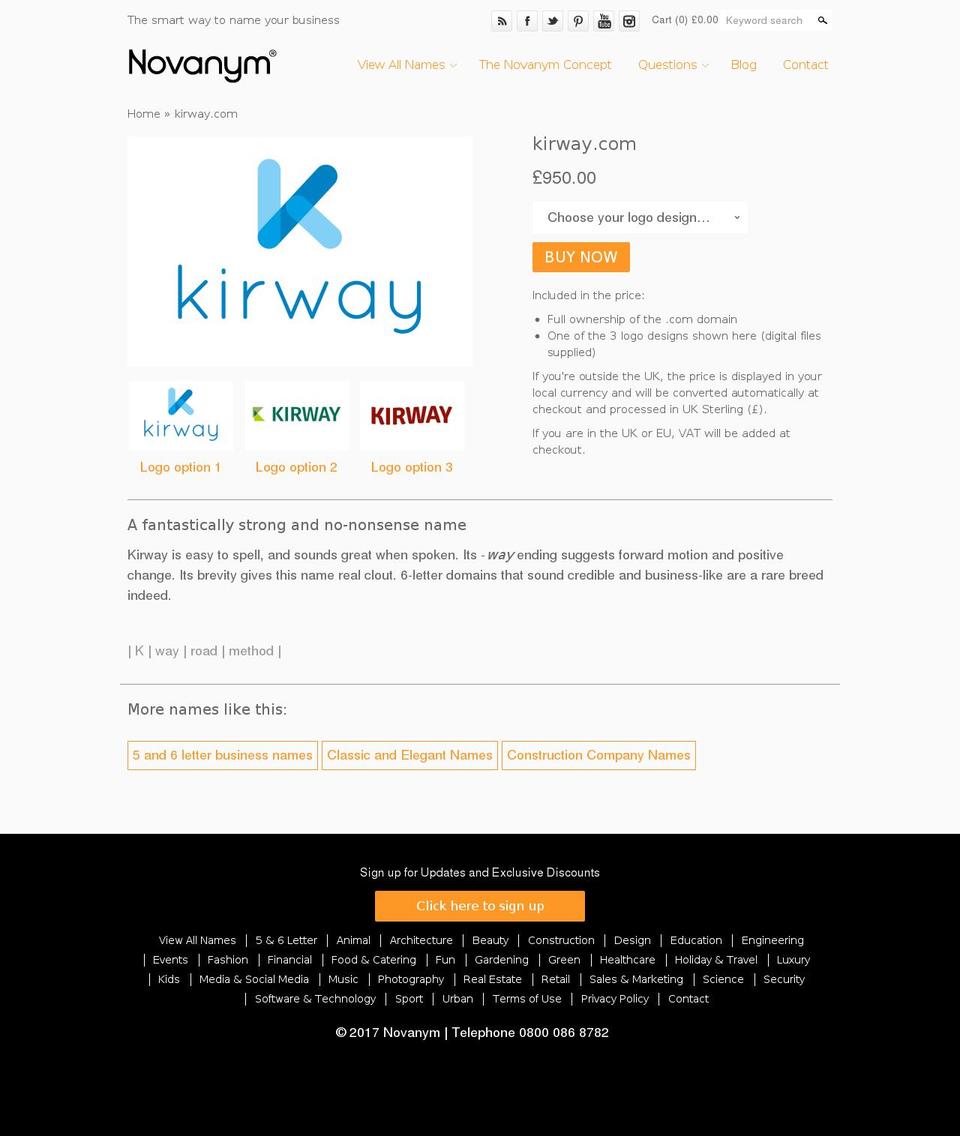 kirway.com shopify website screenshot