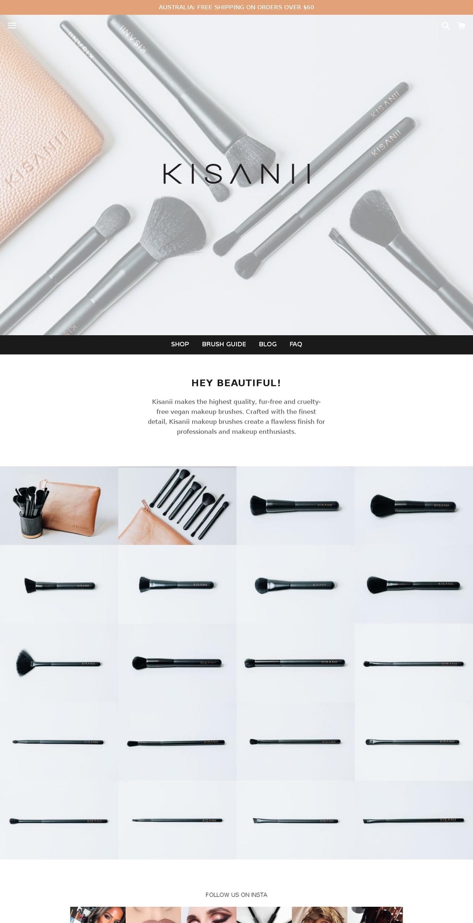 kisaniicosmetics.com — Shopify storefront screenshot