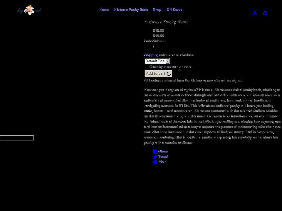 kishawna.com shopify website screenshot