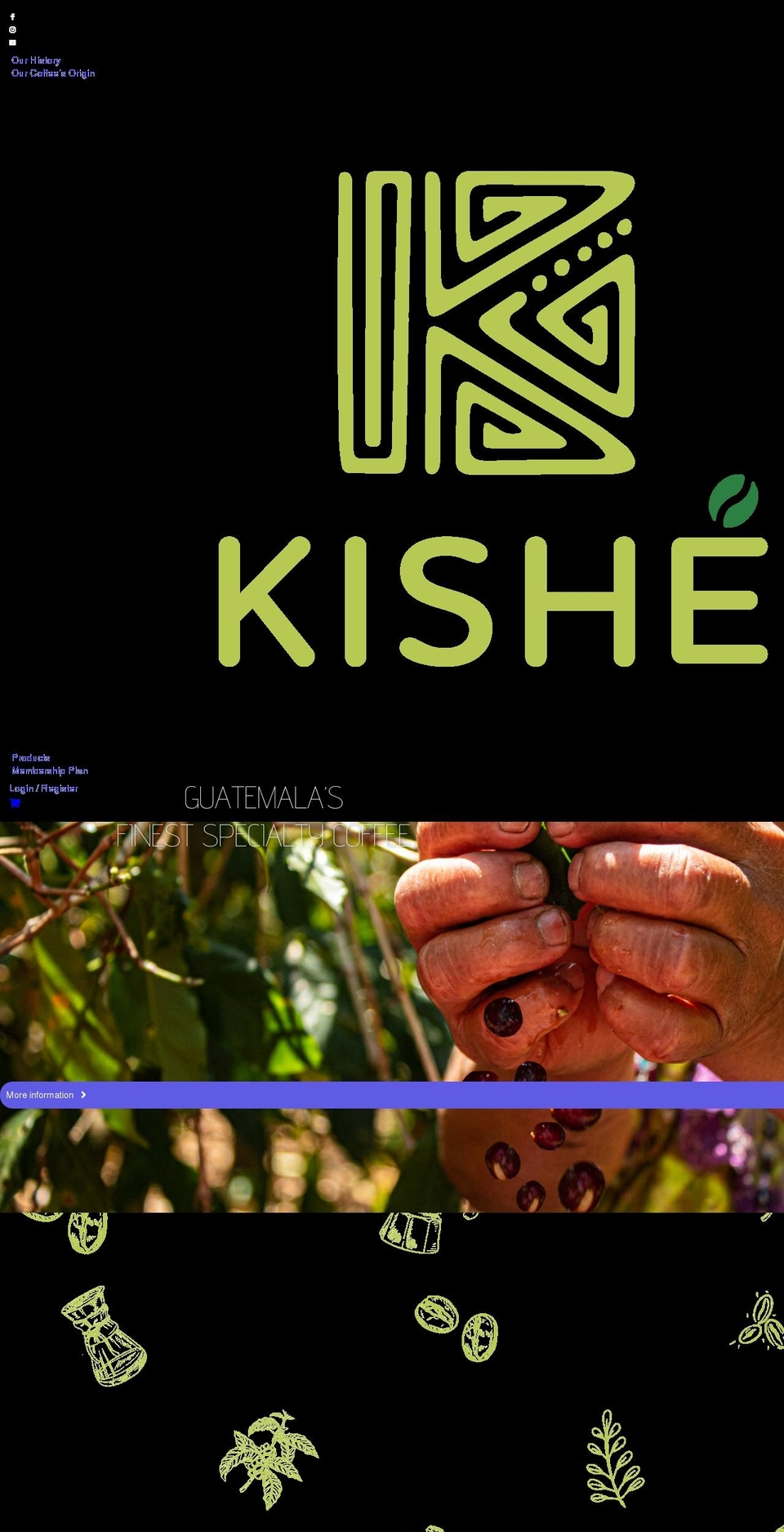 kisheorganics.com shopify website screenshot